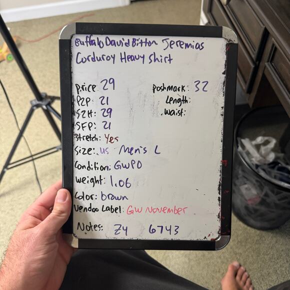 Buffalo David Bitton Jeremias Corduroy Heavy Shirt US Mens L - Picture 6 of 6